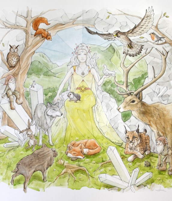 Helisee Welt Zeichnung